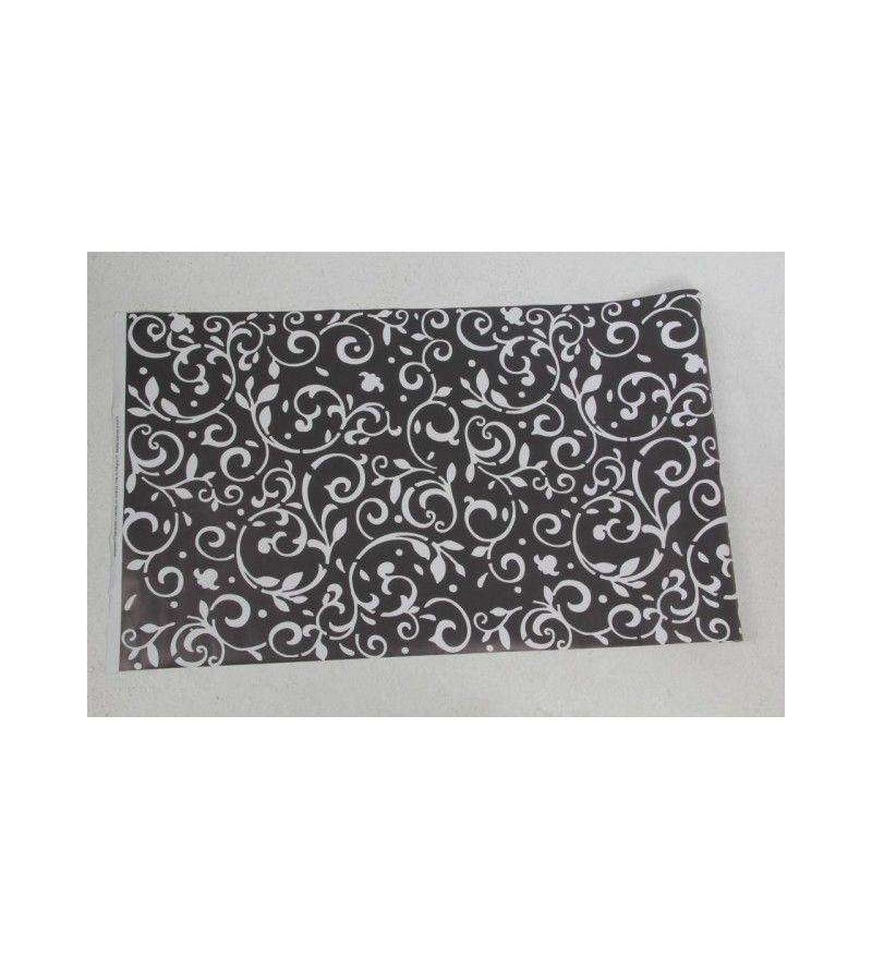 Papel de Parede Arabesco Ornamental nas cores preto e branco - Ornamental 02
