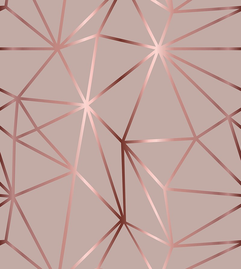 Papel de Parede Diamond Jade Rose Cobre