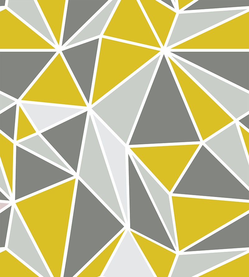 Papel de Parede Triângulos Coloridos Amarelos