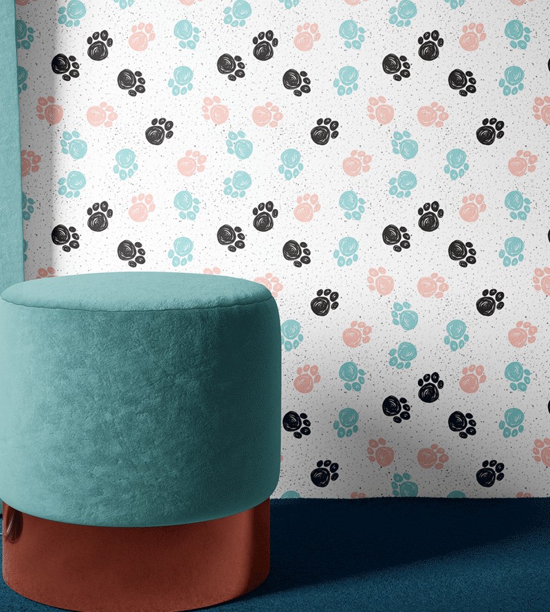 Papel de Parede Temático Patas com Detalhes...