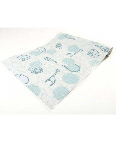 Papel de Parede Bebê Safari Azul Papel de Parede Bebê Safari Azul