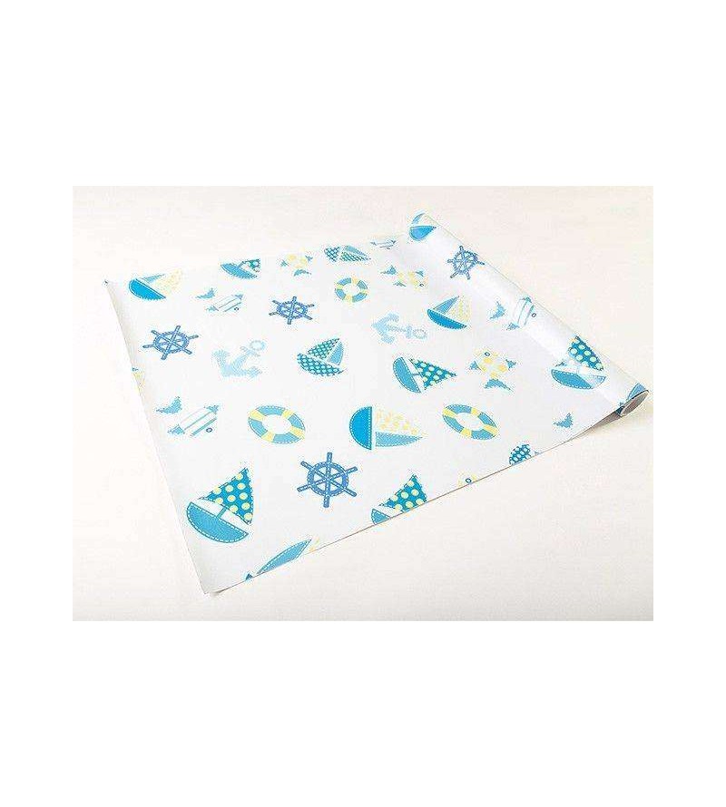 Papel de Parede Bebê Barquinhos Azuis