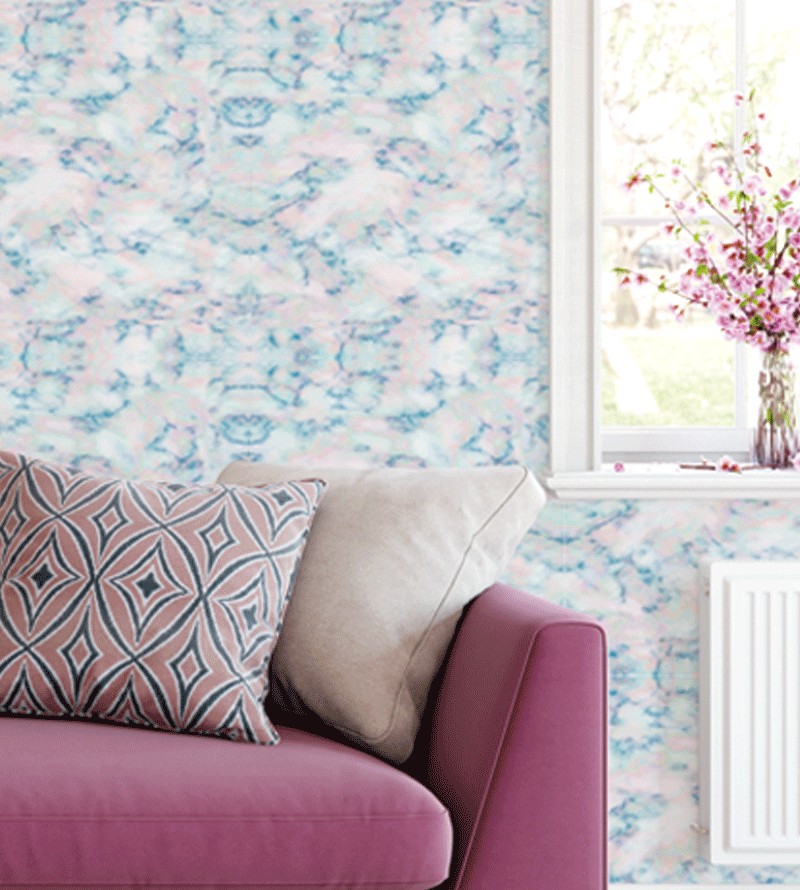 Papel de Parede Degradê Azul e Rosa