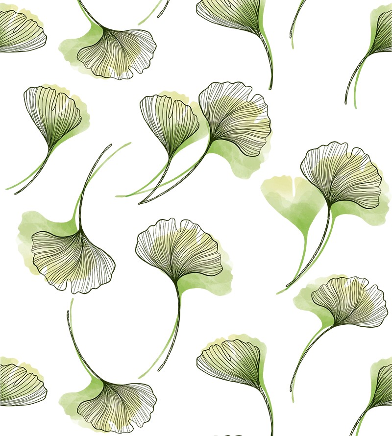 Papel de Parede Folhagem Verde