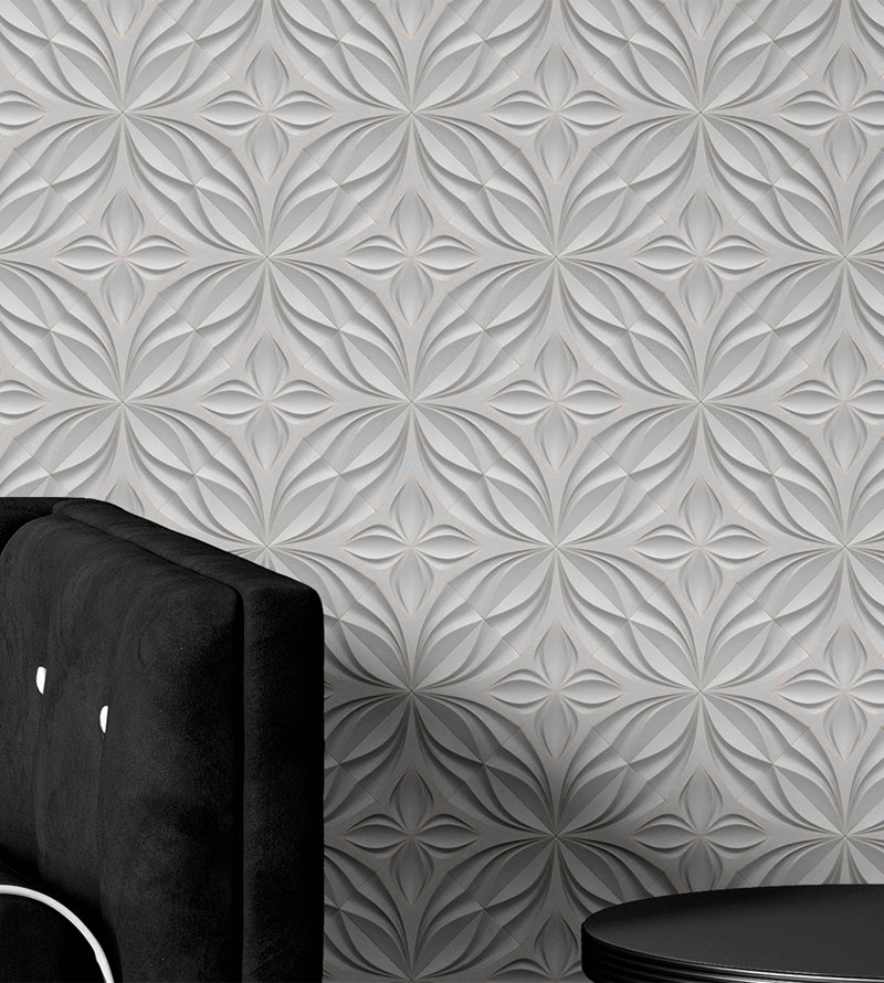 Papel de Parede Adesivo Efeito Gesso 3D Folha