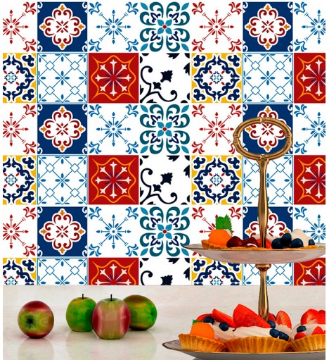 Papel De Parede Azulejo...