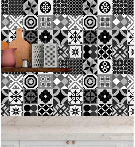 Papel de Parede Azulejo...