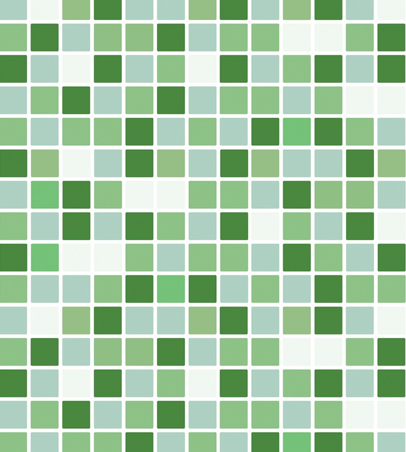 Papel De Parede Pastilha Verde E Branco