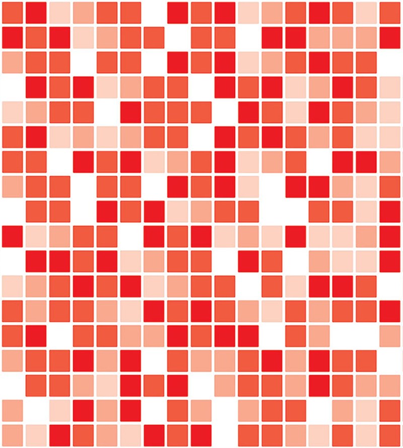 Papel de Parede Pastilha Vermelha E Branca