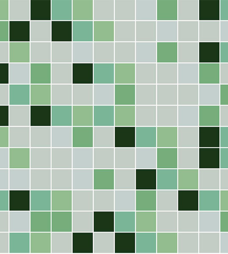 Papel de Parede Pastilha Verde e Cinza