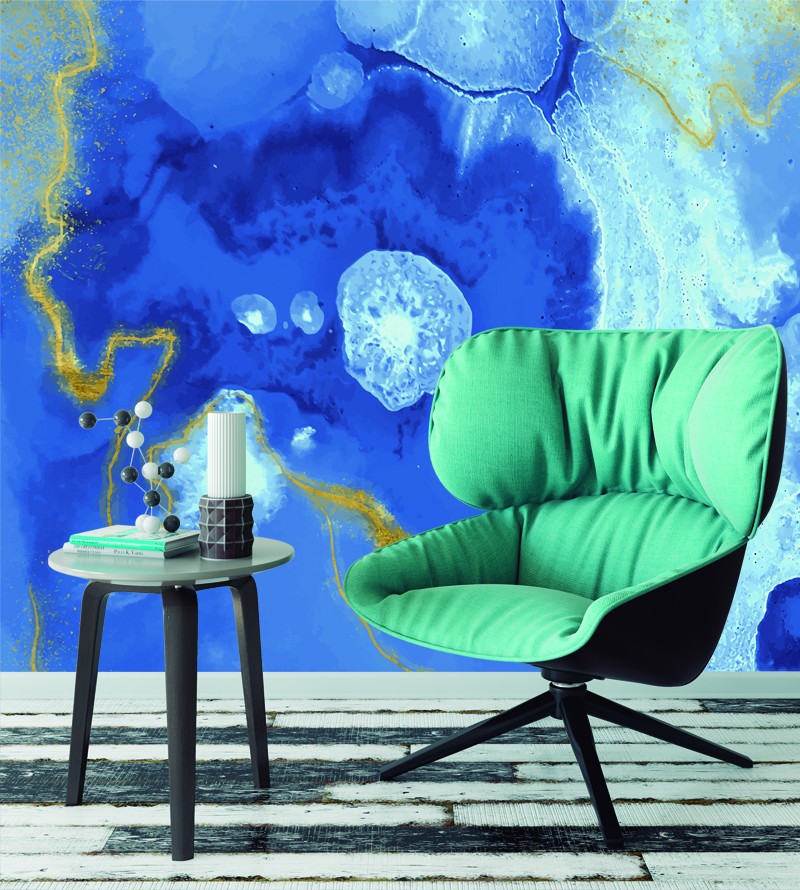 Foto Mural Mármore Azul