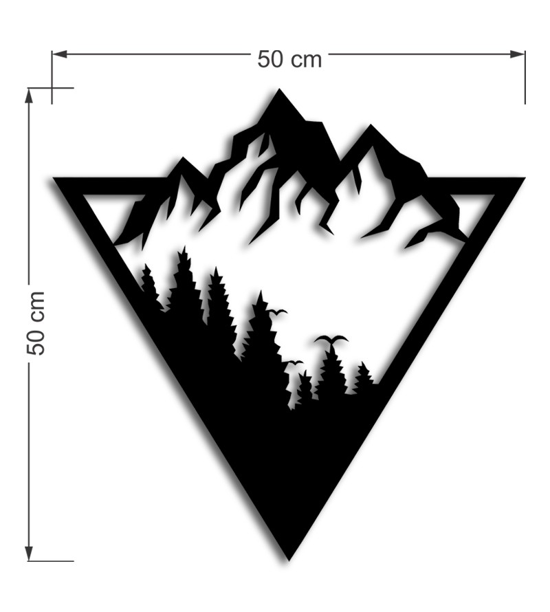 Quadro Decorativo Montanhas Preto