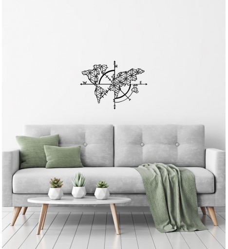 Quadro Decorativo Mapa...