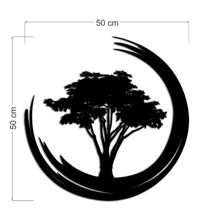 Quadro Decorativo Árvore da Respiração Preto