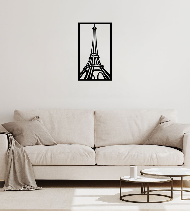 Quadro Decorativo Paris Torre Eiffel Preto