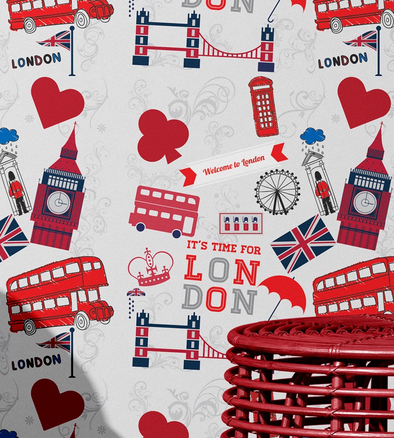 Papel De Parede Londres London Vintage