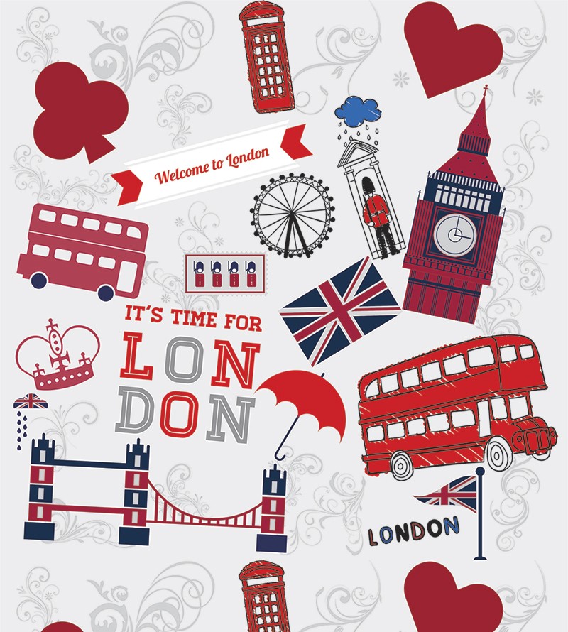 Papel De Parede Londres London Vintage