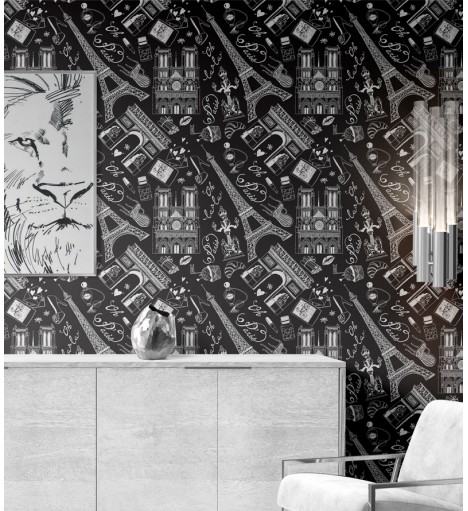 Papel de Parede Preto e...