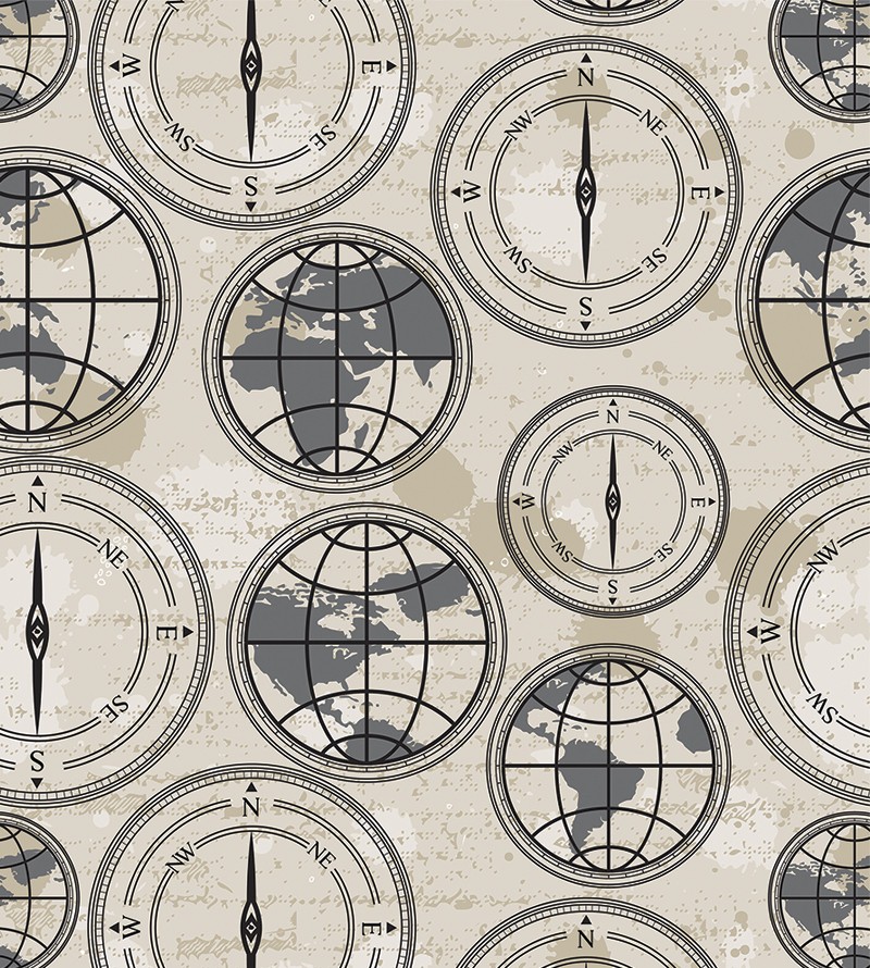 Papel de Parede Bussolo Globo Terrestre