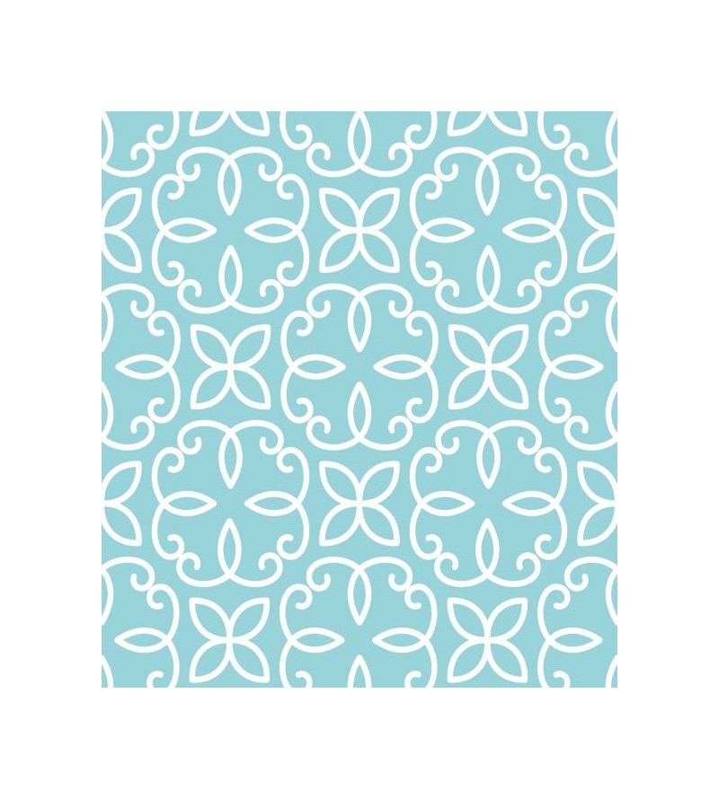 Papel de Parede Minimalista Azul com Detalhes em Branco