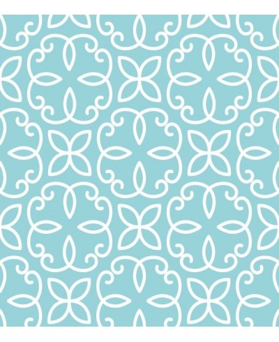 Papel de Parede Minimalista Azul com Detalhes em Branco