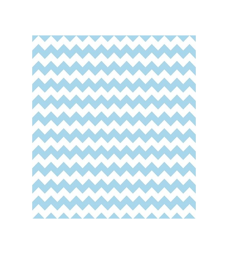 Papel de parede chevron em listras zigue zague com o fundo branco e listras em azul