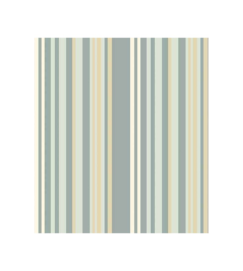 Papel de parede com listras em tons de bege, cinza e amarelo - Casual 22