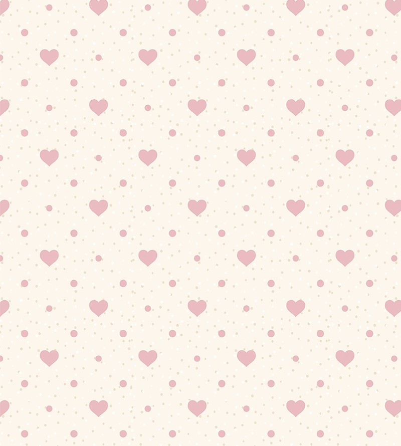 Papel de Parede Corações Rosa Teen Menina