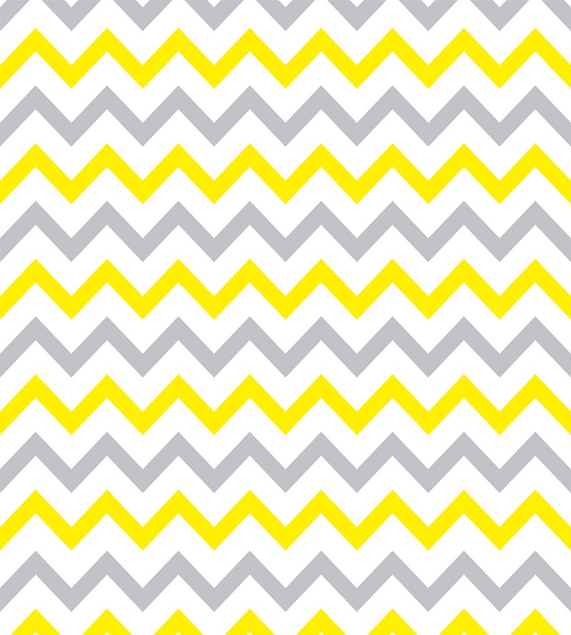 Papel de Parede Chevron Amarelo e Cinza
