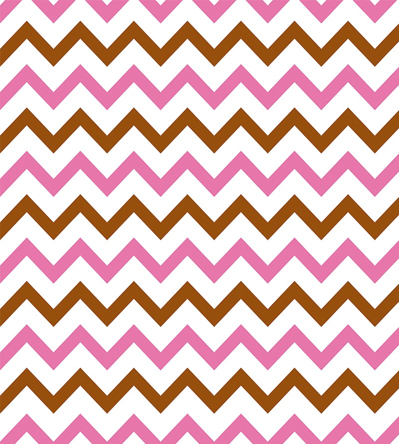 Papel de Parede Chevron Marrom e Rosa