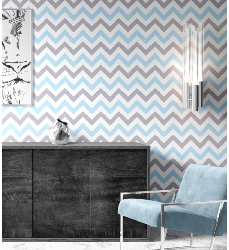 Papel de Parede Chevron com...