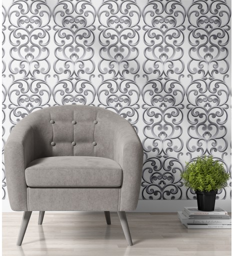 Papel De Parede Arabesco em...