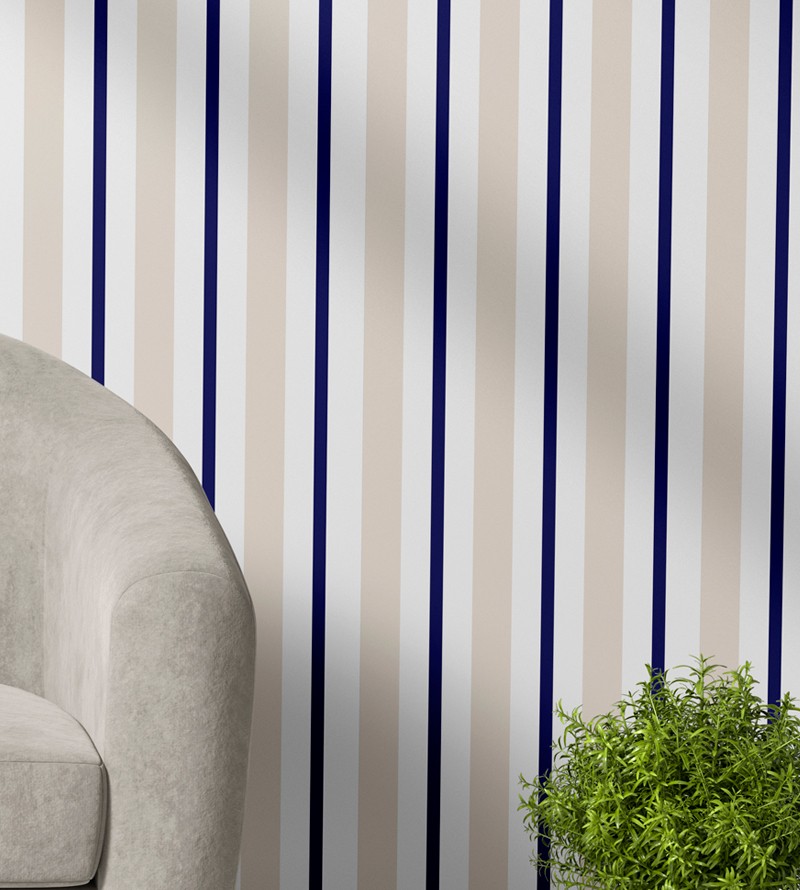 Papel de Parede Listrado em Tons Claro