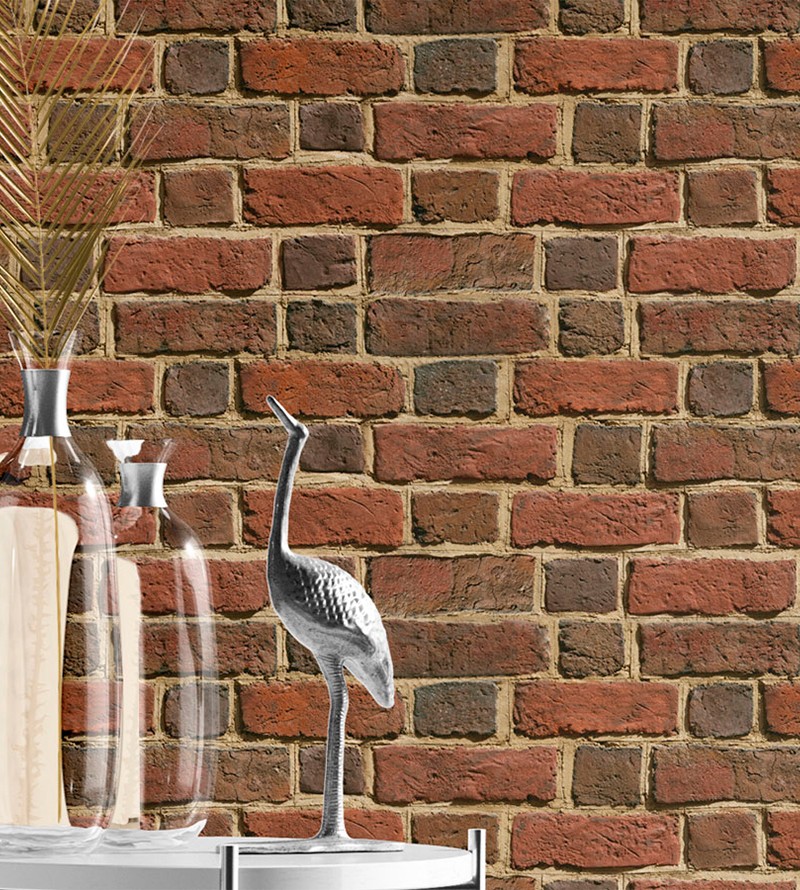 Papel de Parede Alvenaria em Tons Escuro