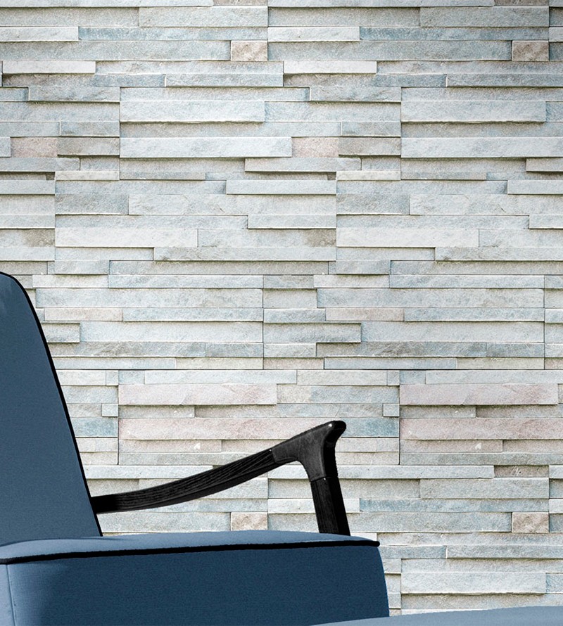 Papel de Parede Pedra Mármore em Tons Cinza