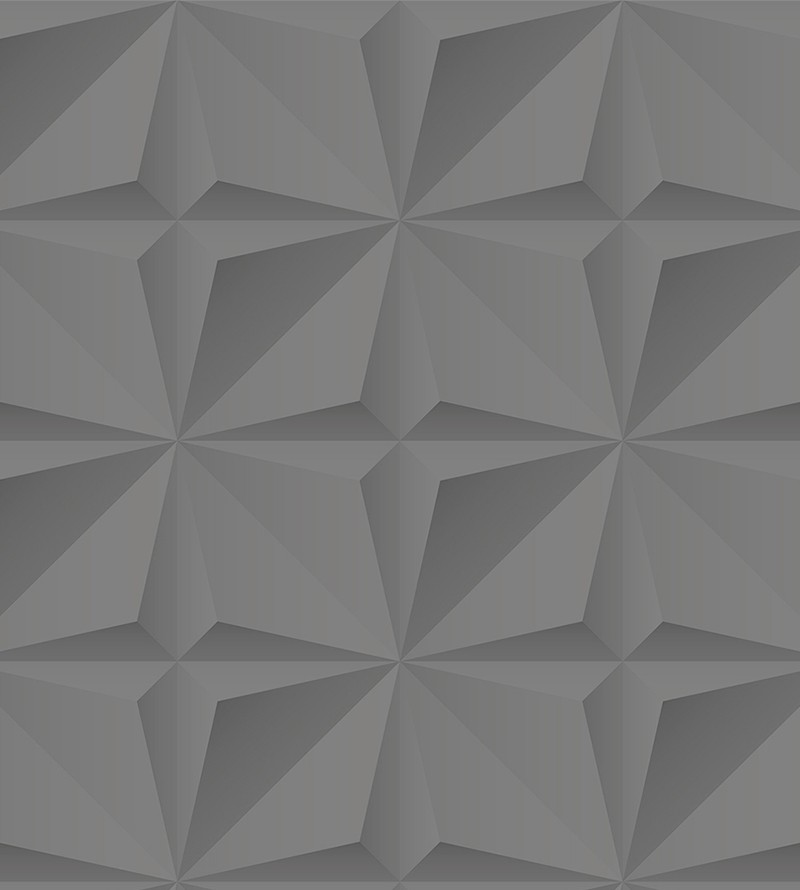 Papel de Parede 3D Cinza Origami