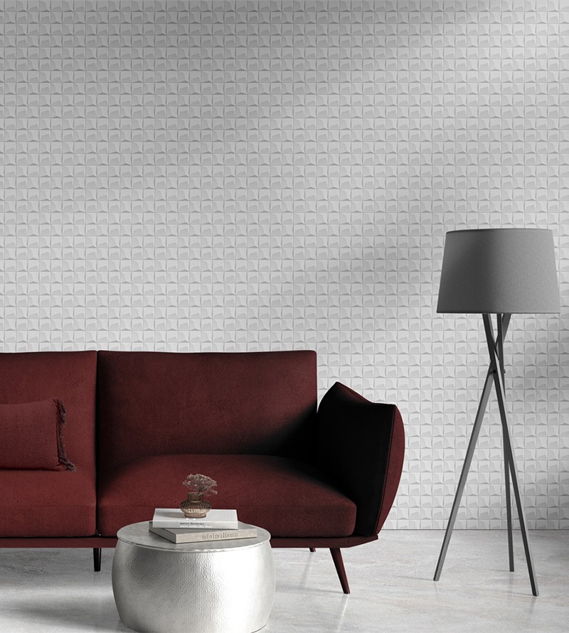 Papel de Parede 3D Geométrico Quadradinhos