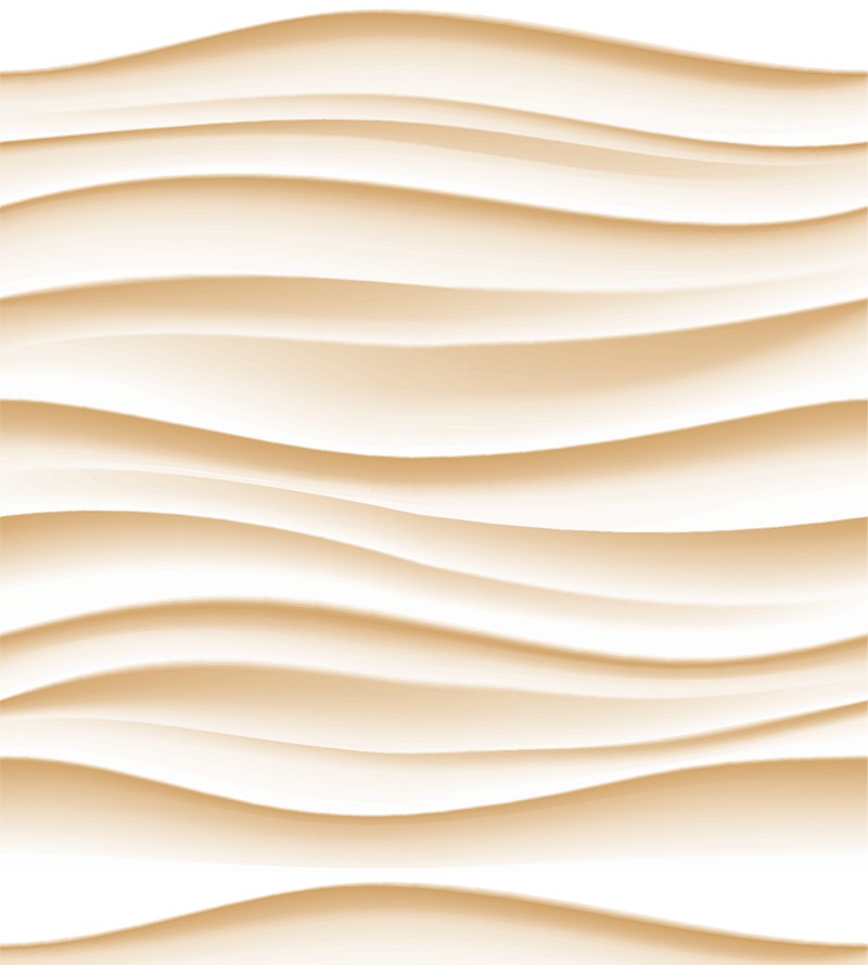 Papel de Parede 3D Ondas em Tons Bege