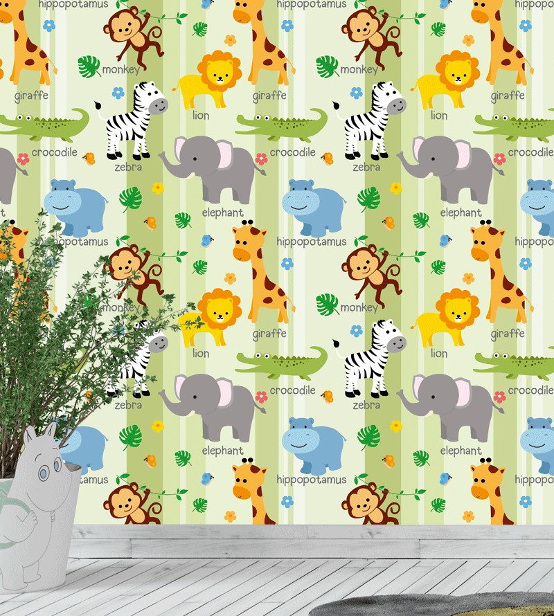 Papel de Parede Safari Animais