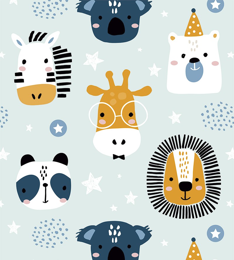 Papel de Parede Safari Estrelas