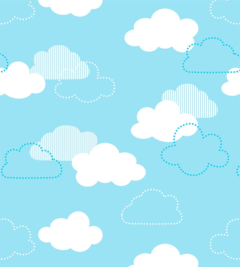 Papel de Parede Infantil Nuvens