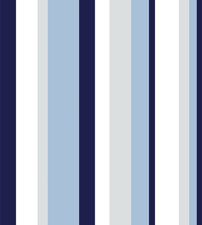 Papel de Parede Listras Infantil em Tons de Azul
