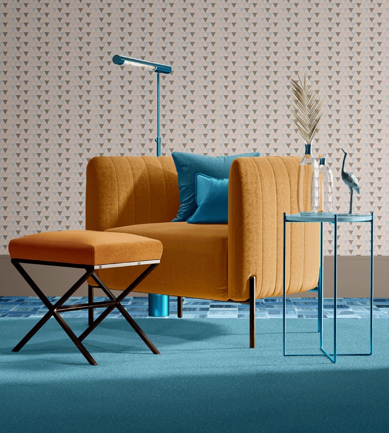 Papel de Parede Geométrico Triângulos Coloridos