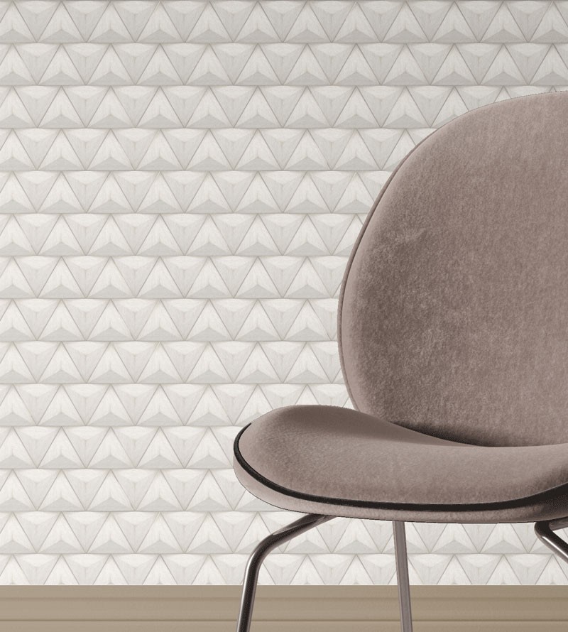 Papel de Parede Triângulos Madeirado