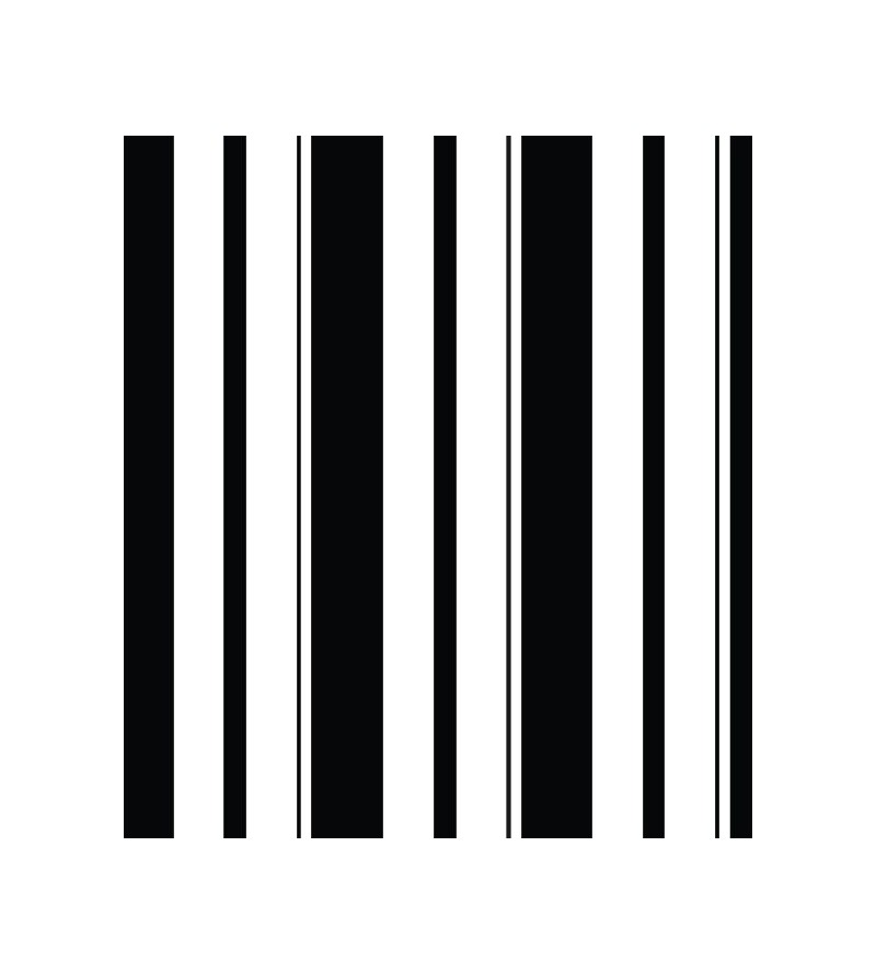 Papel de parede listrado em tons preto e branco - Listrado 1022