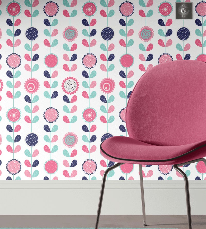 Papel de Parede Flores com Ramos