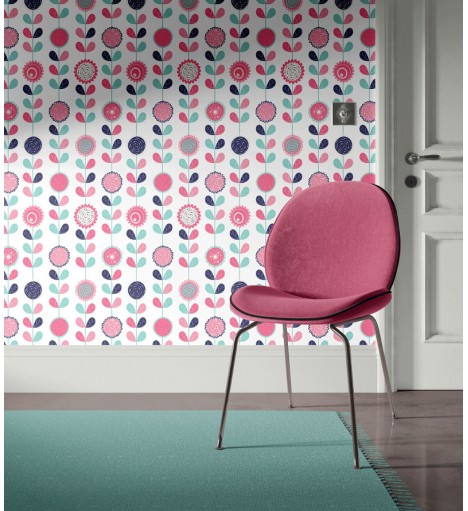 Papel de Parede Flores com...