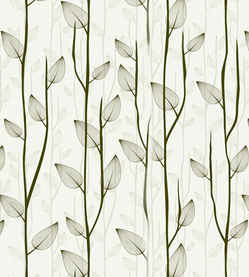Papel de Parede Floral Folhas e Galhos