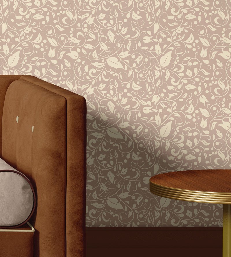 Papel de Parede Flores com Fundo Marrom