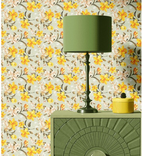 Papel de Parede Floral Lírios